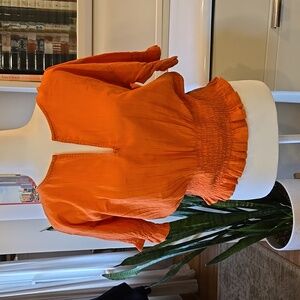 NWT Frye Orange Cotton Top Size XS